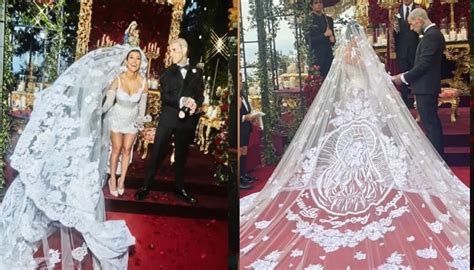 Kourtney Kardashian's Veil Included a Sweet Tribute to Travis .